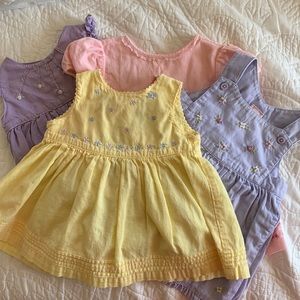 lot of 4 baby girl spring/summer dresses 3-6mo size
